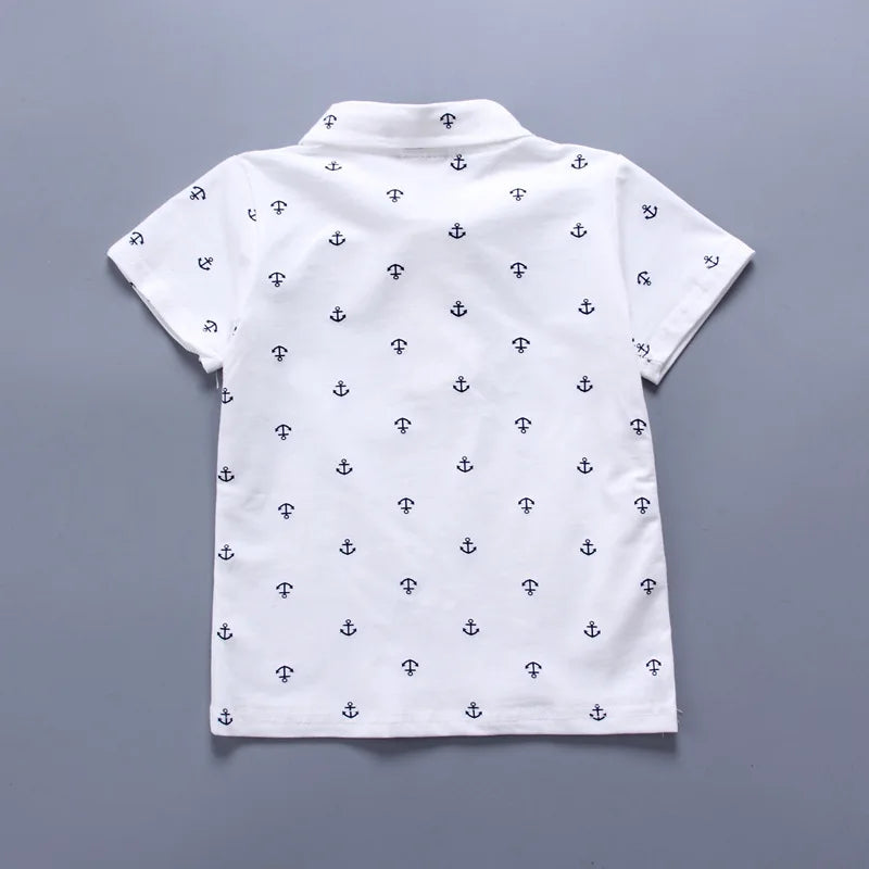 Children's Collared Shirt and Shorts Set