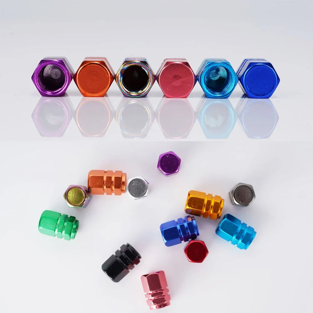 Aluminum Tire Valve Caps – Set of 4