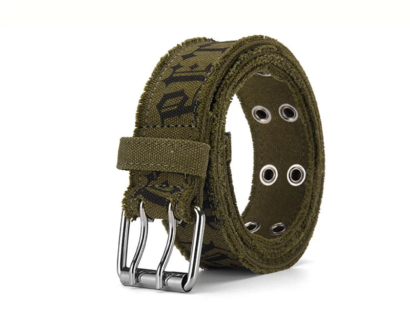 Unisex Double-Prong Canvas Belt