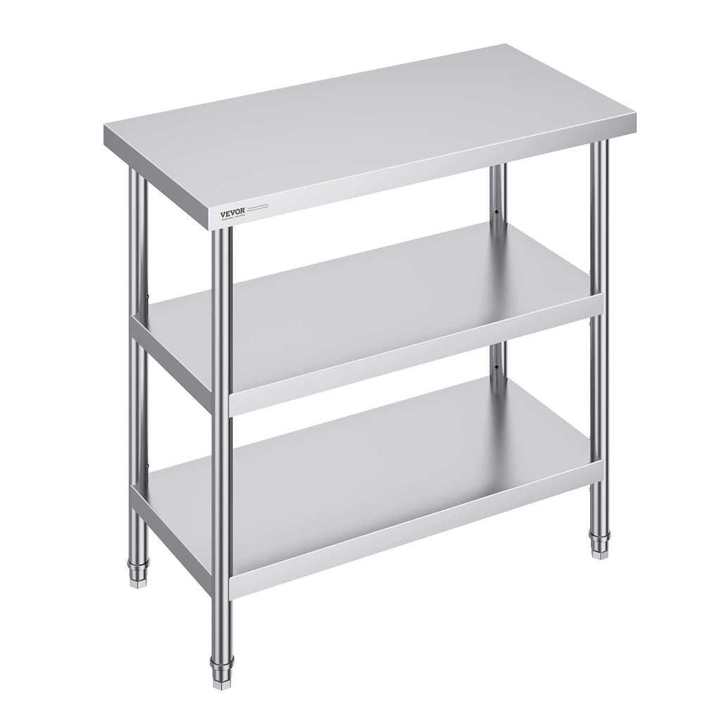 SucceBuy Stainless-Steel Kitchen Prep Work Table