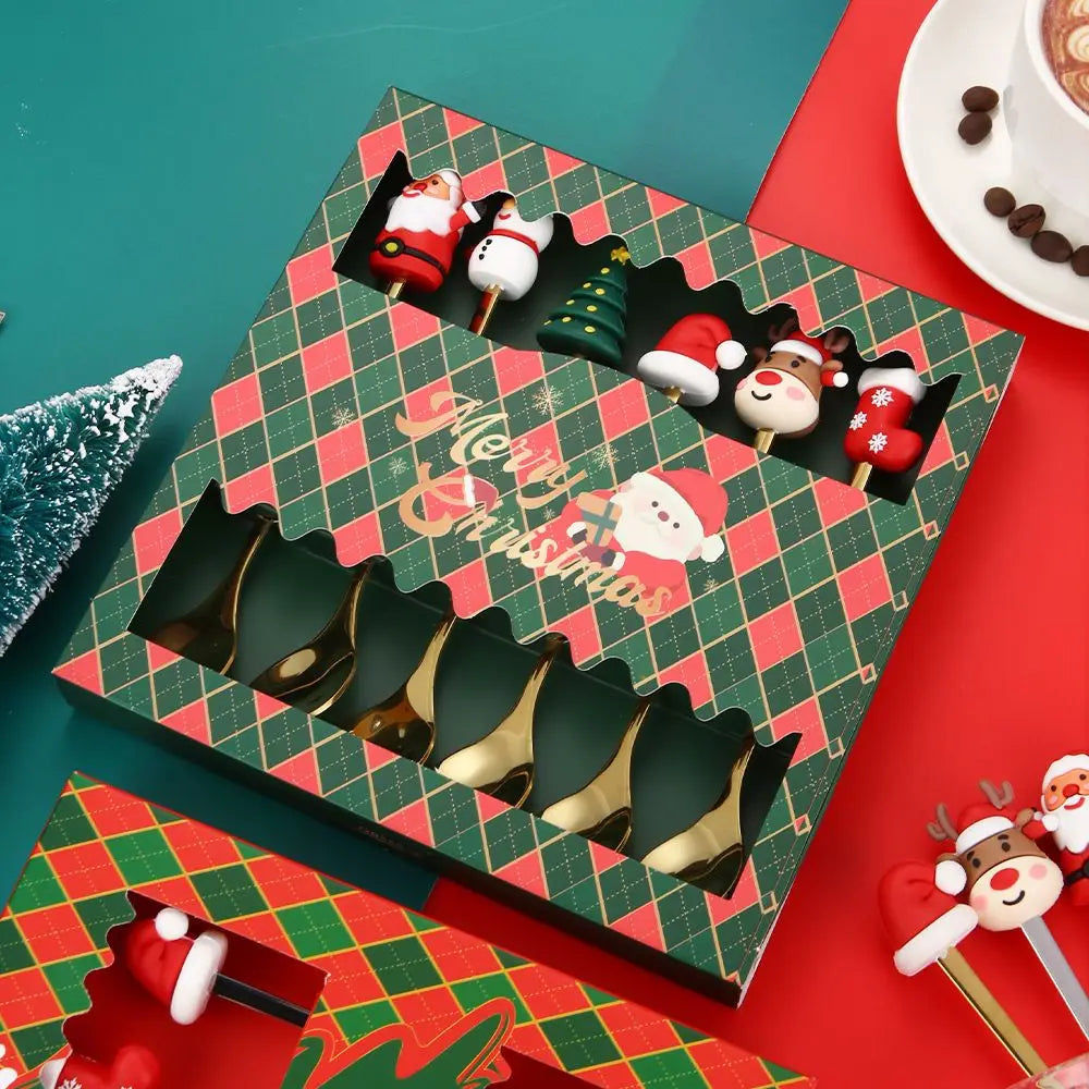 Christmas Dessert Spoon & Fork Gift Sets