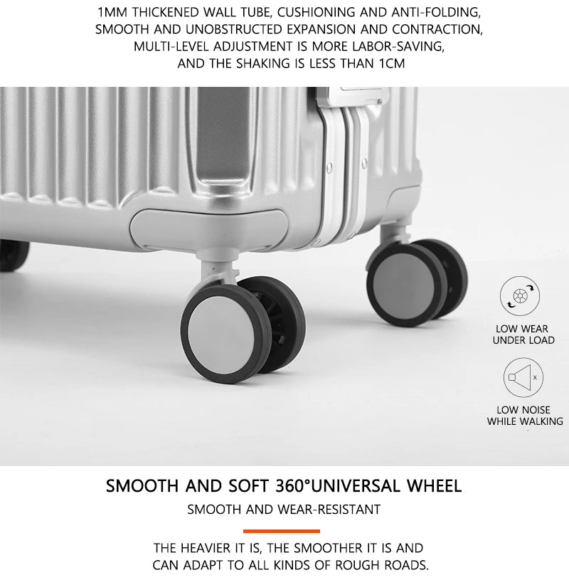 BunnyFly Suitcase Travel Suitcase Men Women 20 Carry-On Luggage Women PC Aluminum Frame Trolley Case TSA Password Lock Whispering Desires Shoppe