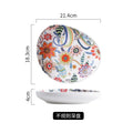Floral Ceramic Dinner Plate — 8 Inch