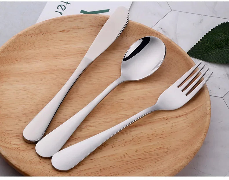 Stainless Steel Knife, Fork and Spoon Set