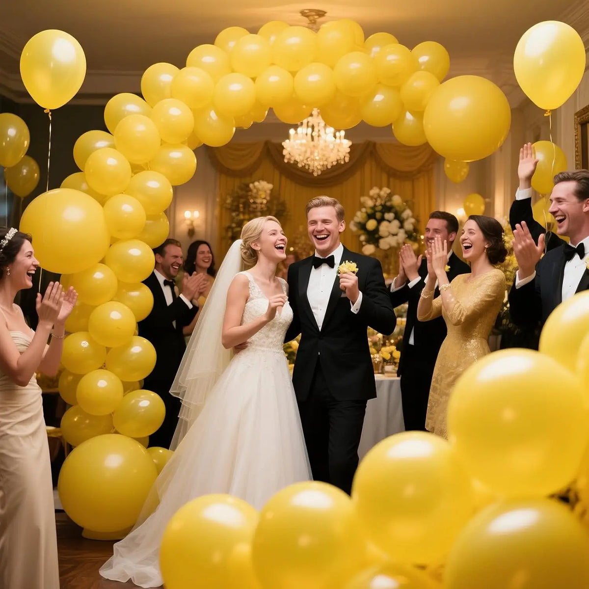 Yellow 12-Inch Latex Balloons, 5–100 Pack