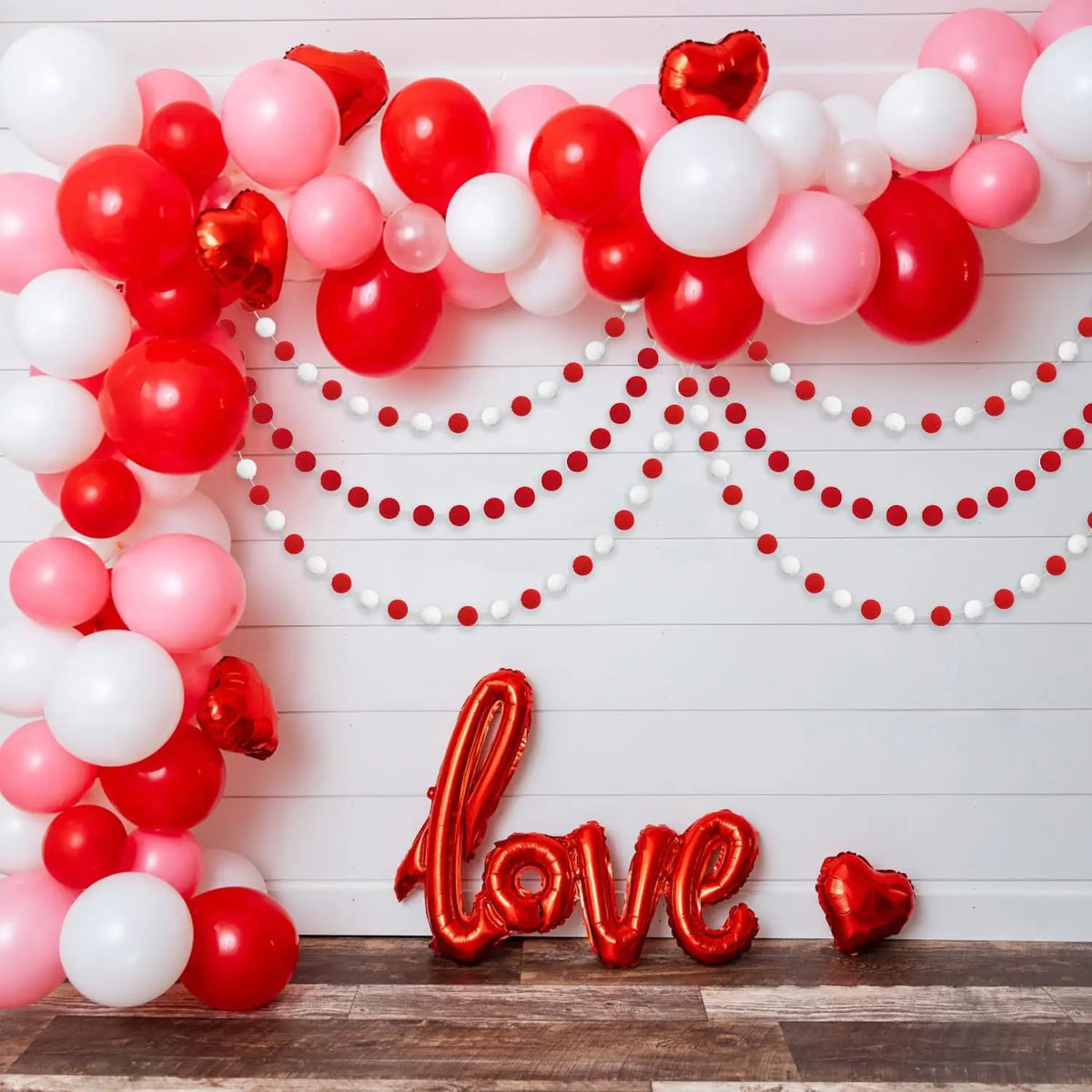 Christmas Pompom Ball Garland, 1 or 3 Pieces
