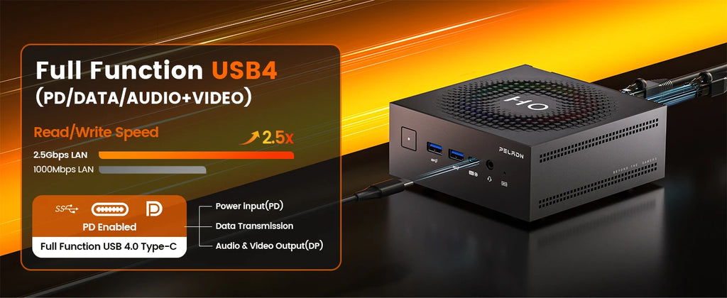 PELADN HO5 Ryzen AI 9 HX 370 Mini PC