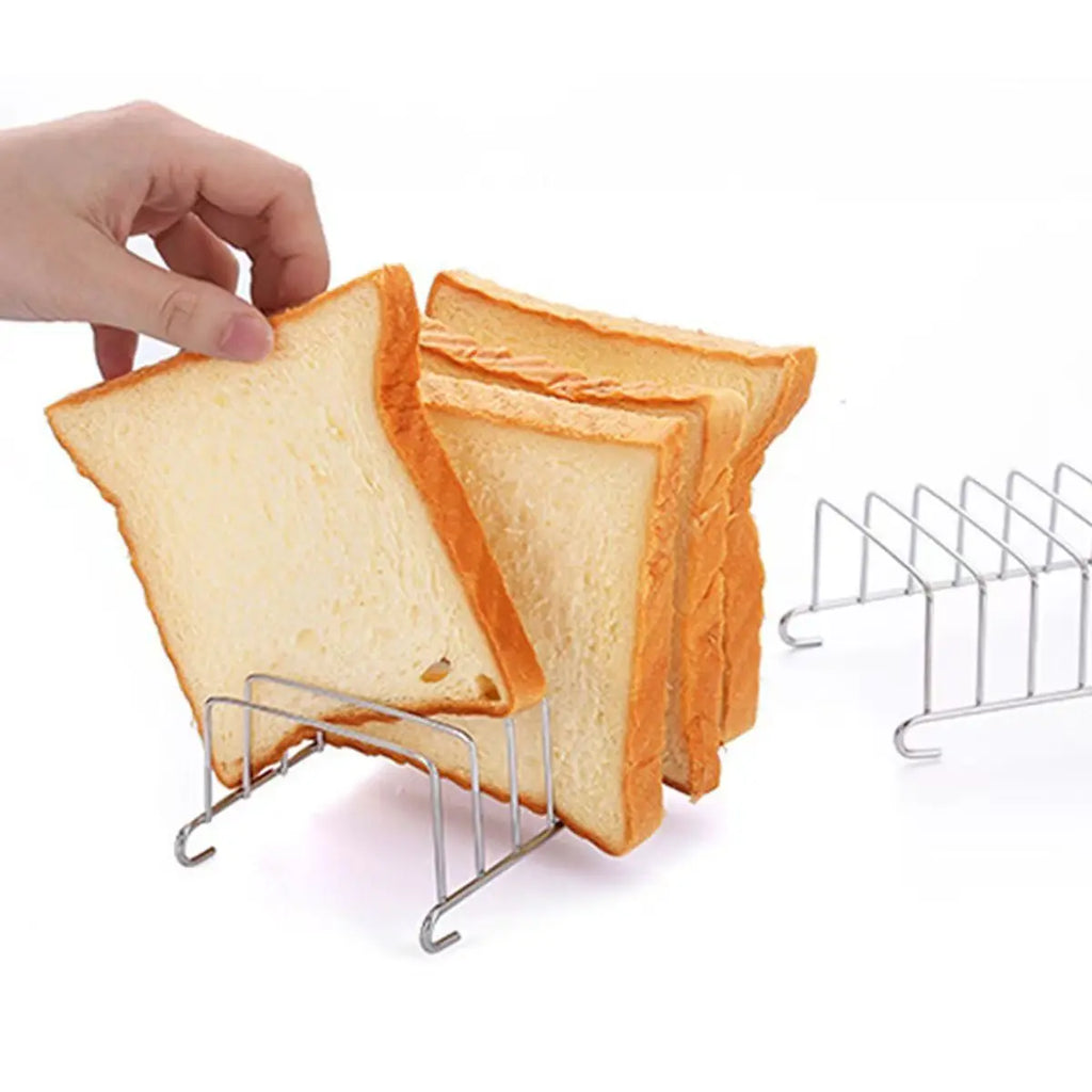 Stainless Steel Toast Rack with Tongs