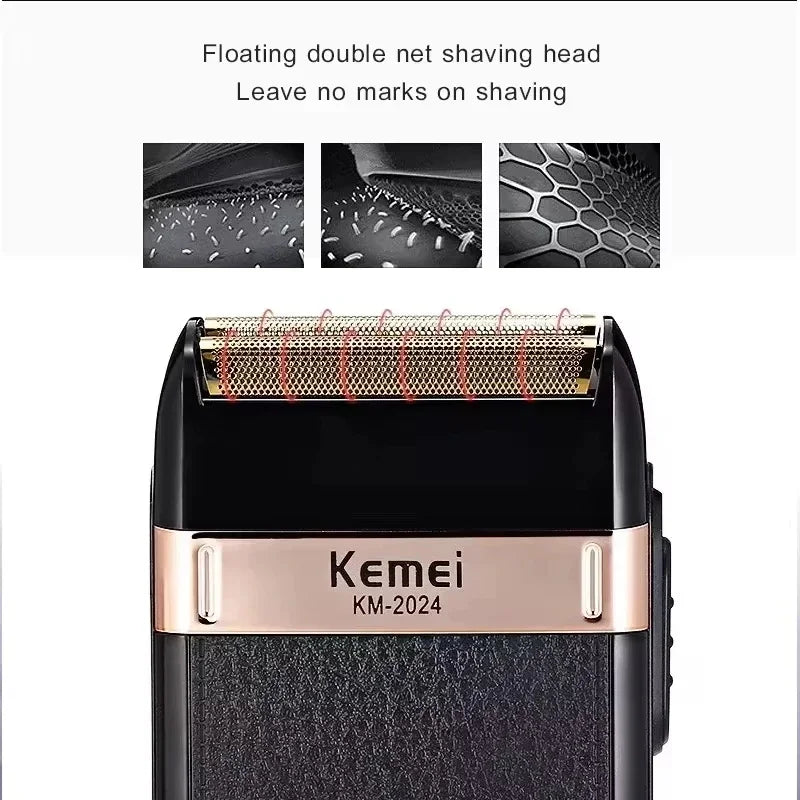Kemei KM-2024 Rechargeable Twin-Blade Shaver