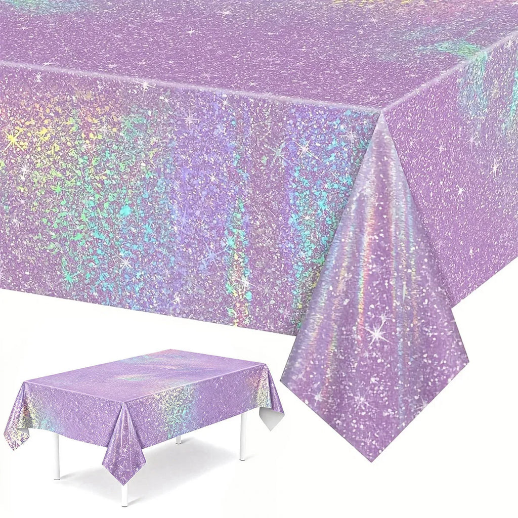 Metallic-Look Rectangular Party Tablecloth