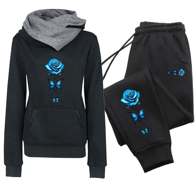Women's Floral Hoodies and Pants — Separates or Set