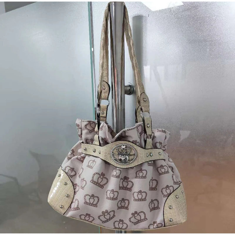 Women's Y2K Studded Shoulder Bag
