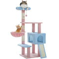 120cm Flower Cat Tree with Condo & Scratching Posts