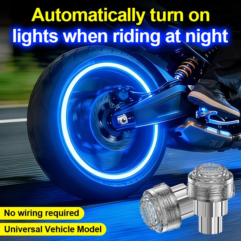 LED Tire Valve Lights – 2 or 4 Pieces