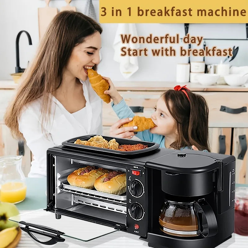 3-in-1 Countertop Breakfast Station with Timer