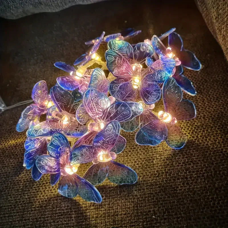 Butterfly LED String Lights, USB & Battery Options