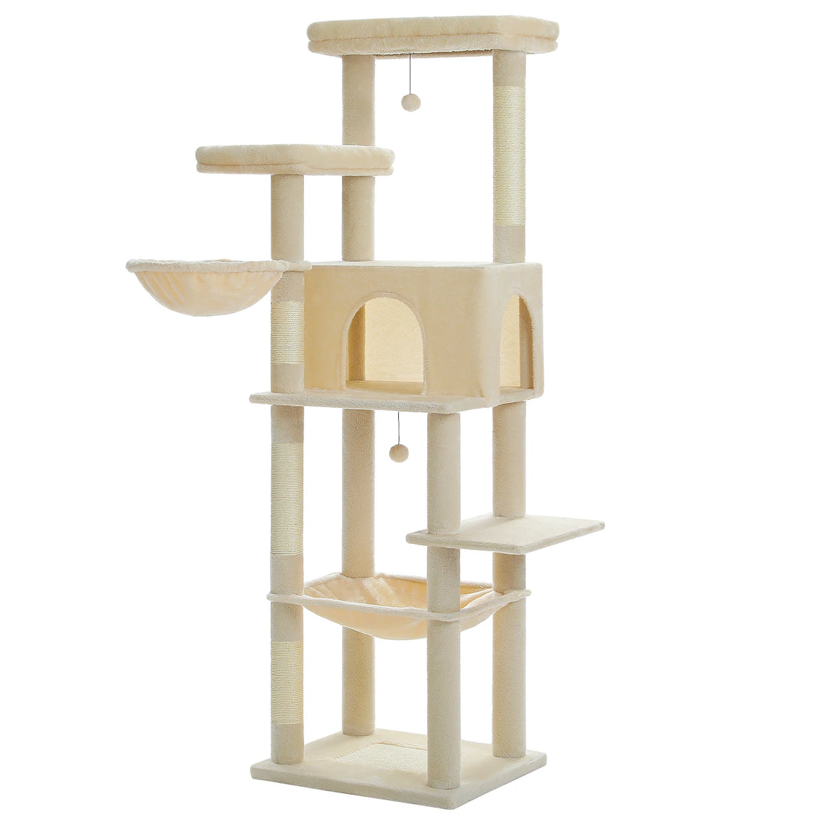 Large Cat Tree for Indoor Cats Multi-Level Cat Tower with Scratching Posts Soft Hammock Large Cat Condo Cat Accessories Cat Toys Whispering Desires Shoppe