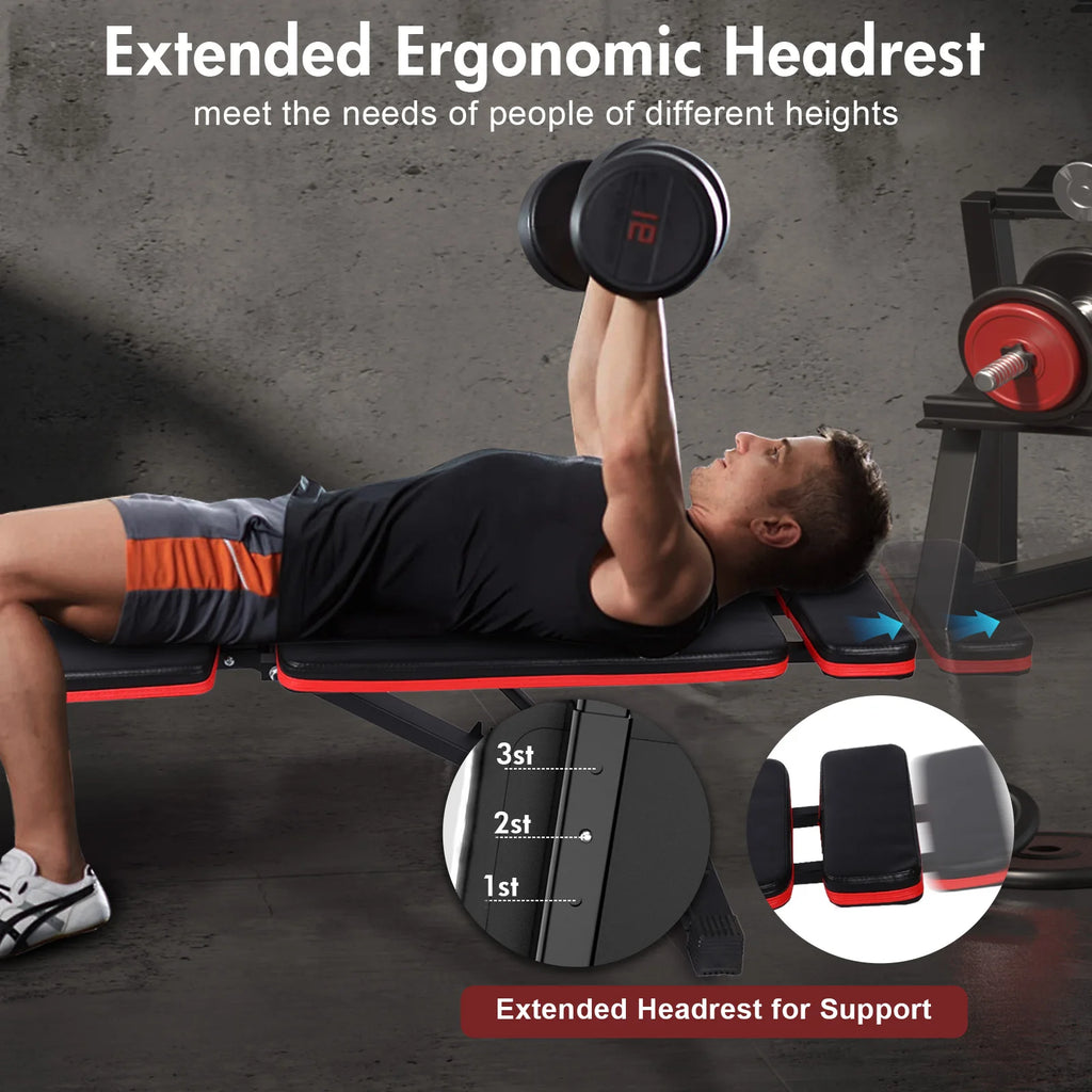 Seven-Position Foldable Weight Bench