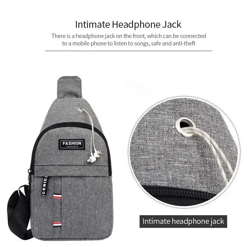 Men’s Nylon Waist Bag with Adjustable Strap