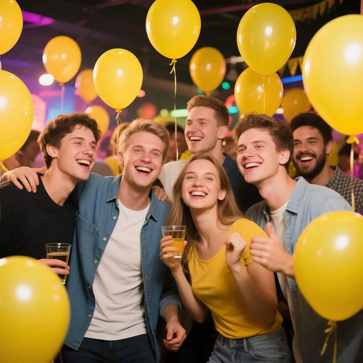 Yellow 12-Inch Latex Balloons, 5–100 Pack