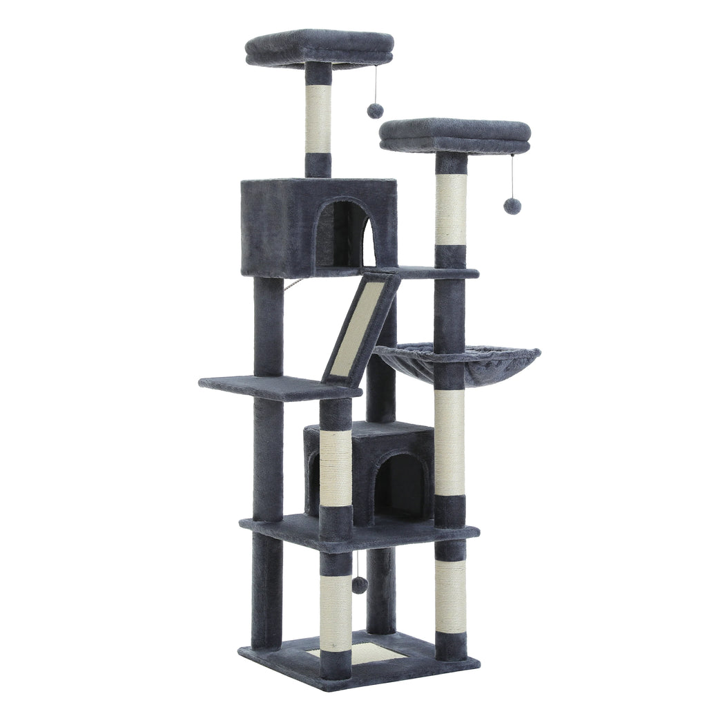 Multi-Level Cat Tree with Scratching Posts, Cozy Condo, Hammock, Large Cat Tower for Indoor Cats, Cat Scratching Board, Cat Toys Whispering Desires Shoppe