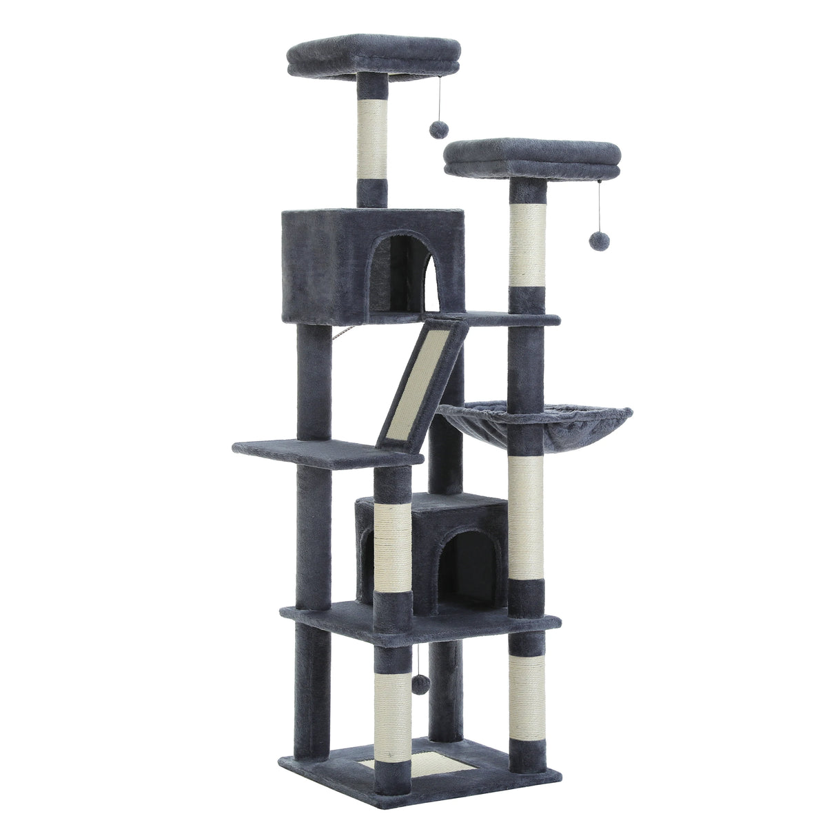 Multi-Level Cat Tree with Scratching Posts, Cozy Condo, Hammock, Large Cat Tower for Indoor Cats, Cat Scratching Board, Cat Toys Whispering Desires Shoppe