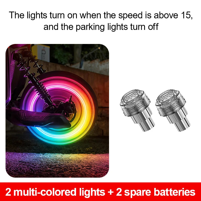 LED Tire Valve Lights – 2 or 4 Pieces
