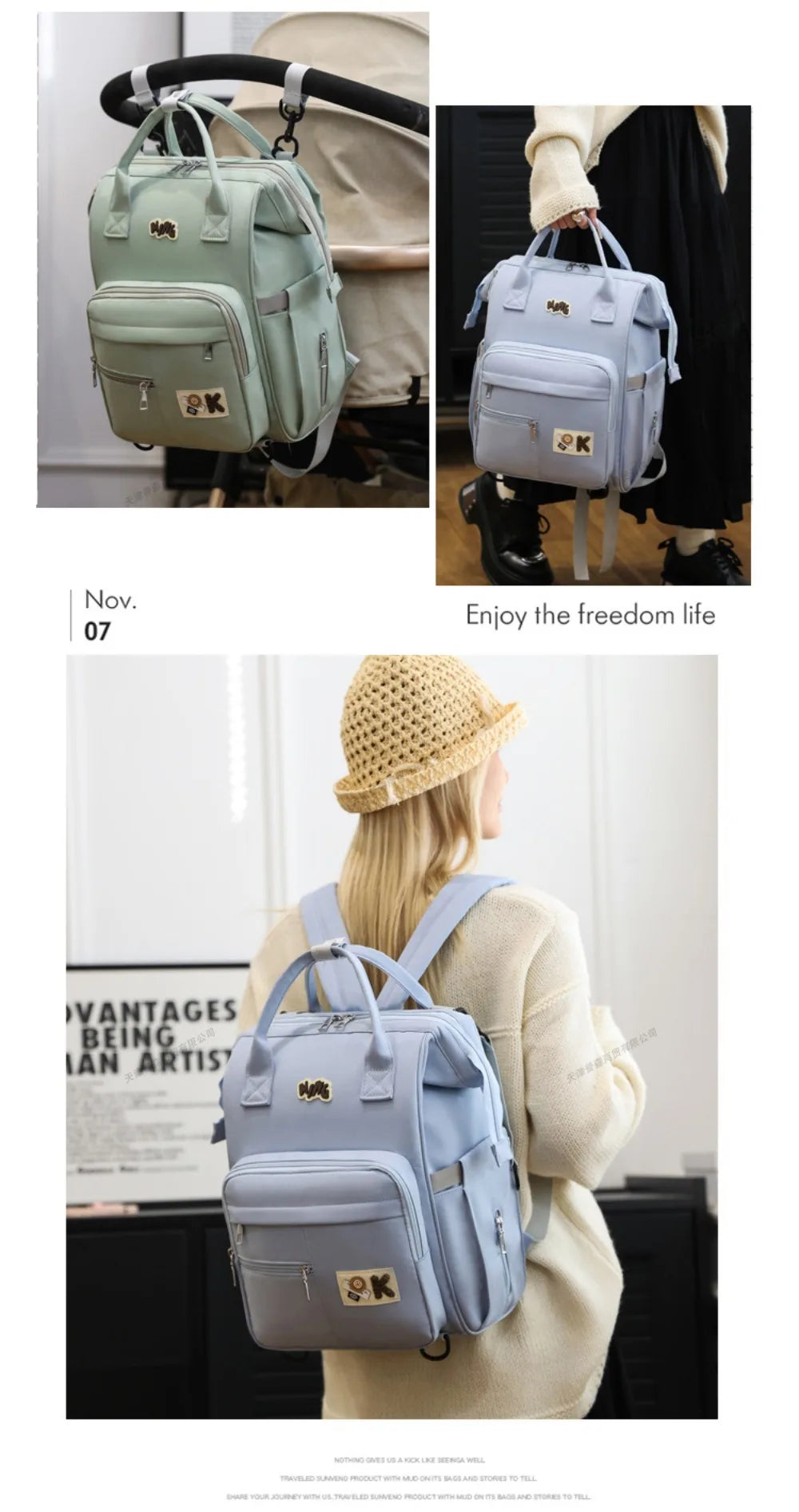 Oxford Cloth Maternity Diaper Backpack