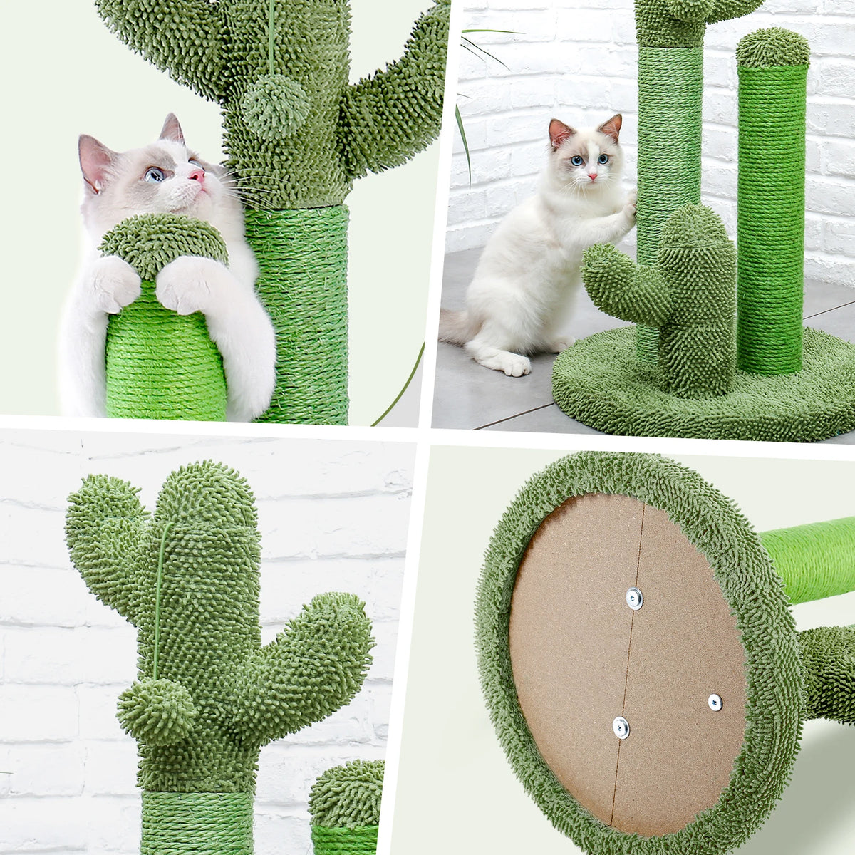 Cactus Cat Scratching Post with Three Poles