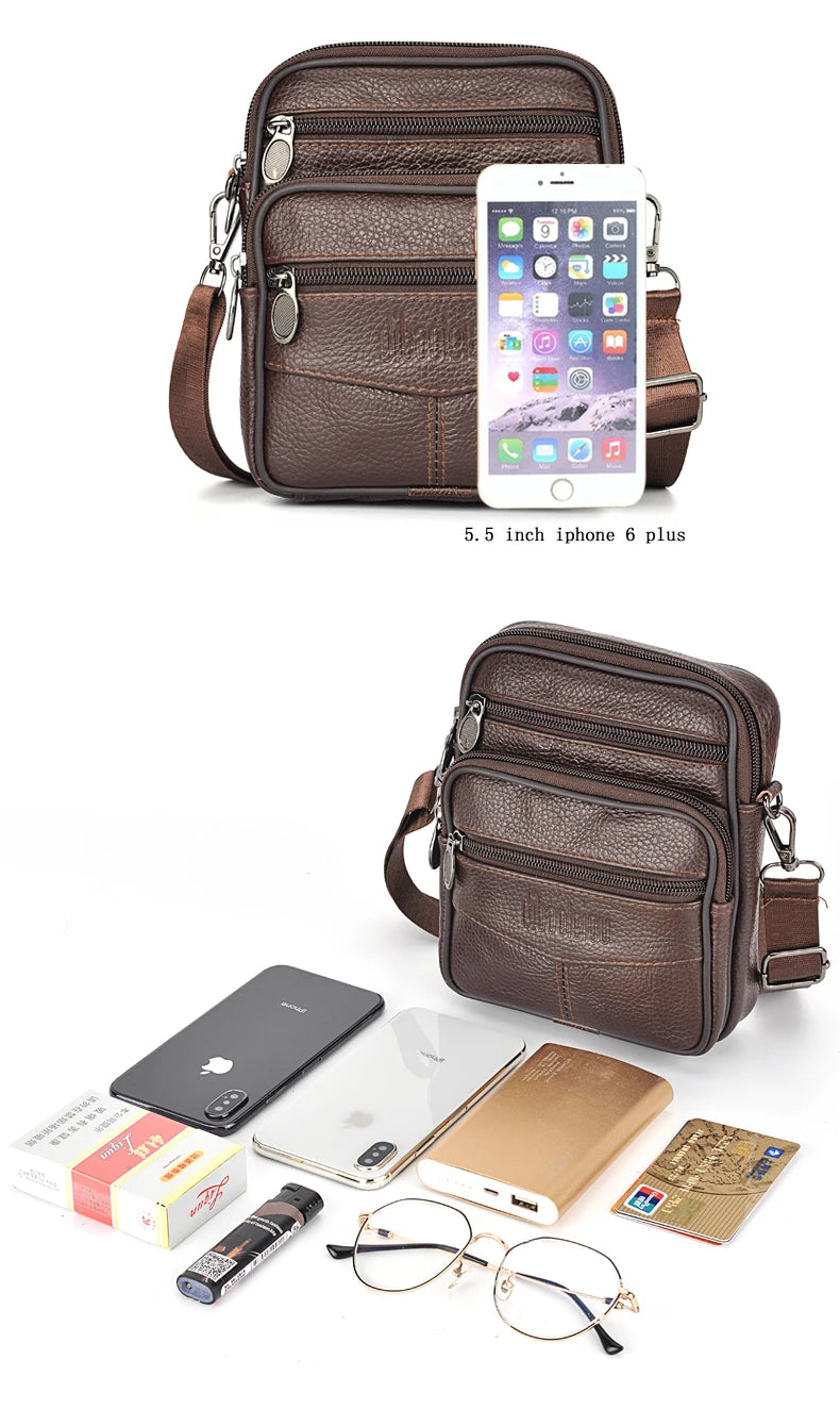 Men's Leather Crossbody Bag