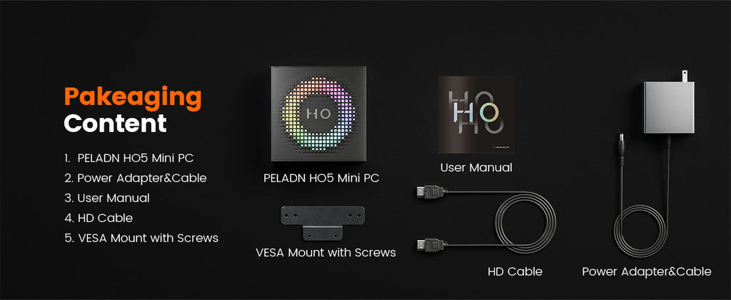 PELADN HO5 Ryzen AI 9 HX 370 Mini PC