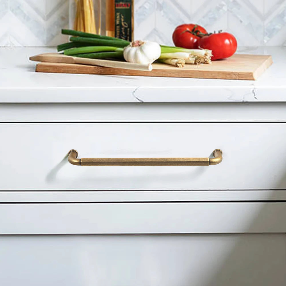 Antique Brass Zinc-Alloy Cabinet Handles – 128 mm Centers