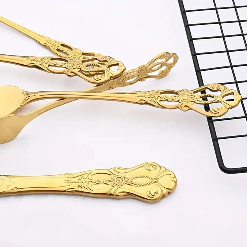 Crown-Design Stainless Steel Flatware — Assorted Packs