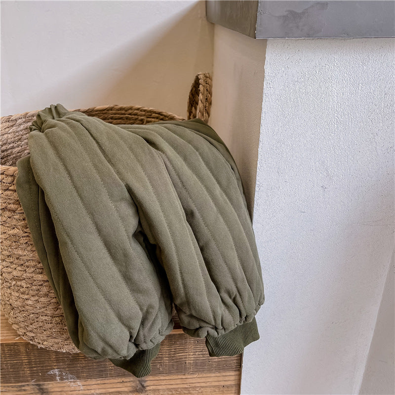 Children's Clothing From 2 To 7 Years Winter Kids Warm Cotton-Padded Trousers Baby Girls Thick Pants Toddler Boys Wear Clothes Whispering Desires Shoppe
