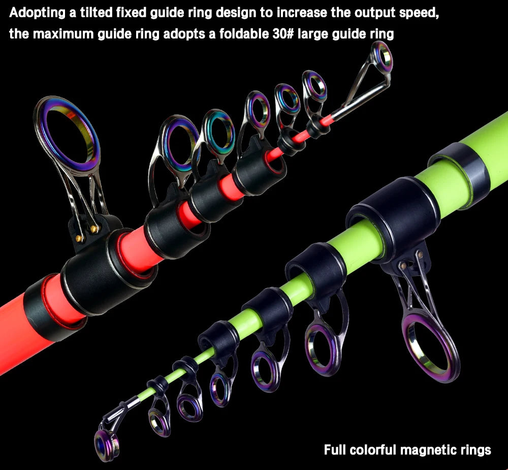BIUTIFU Telescopic Surf Rod — 4.25, 4.5 or 5 m