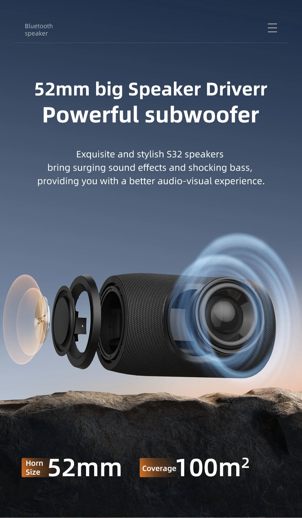 ZEALOT S32 Portable Bluetooth Speaker