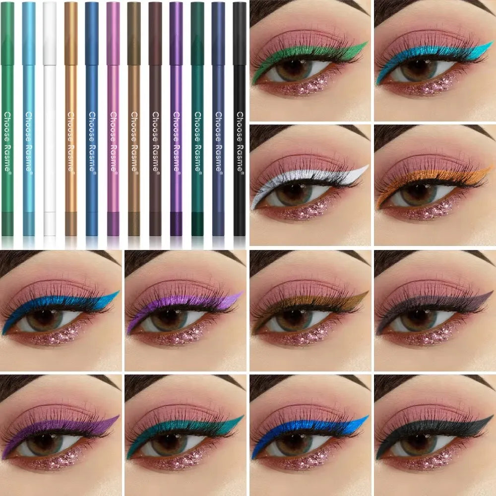 CHOOSE RASME Shimmer Eye Pencils – 12-Piece Set