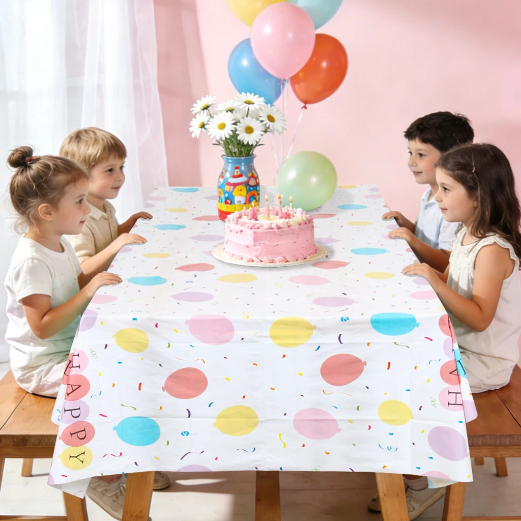 Metallic-Look Rectangular Party Tablecloth