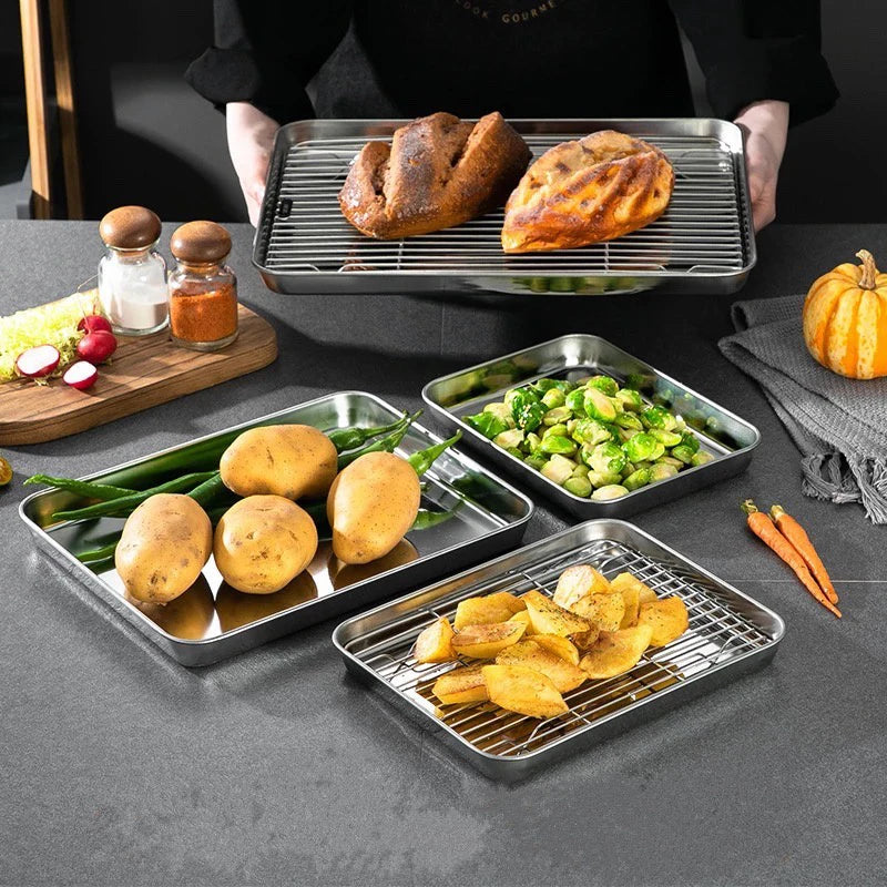 YOWEI Stainless Steel Baking Tray & Cooling Rack
