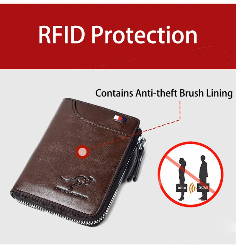 Men's Zipper Wallet & Card Holder