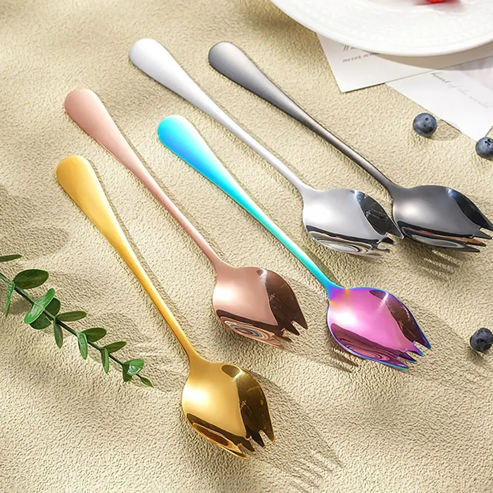 Long-Handle Stainless Steel Spork