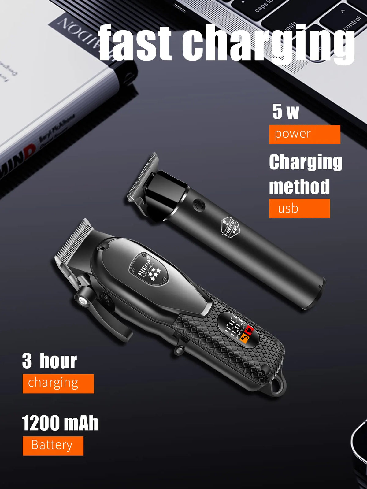 HIENA Rechargeable Hair Trimmer Kit