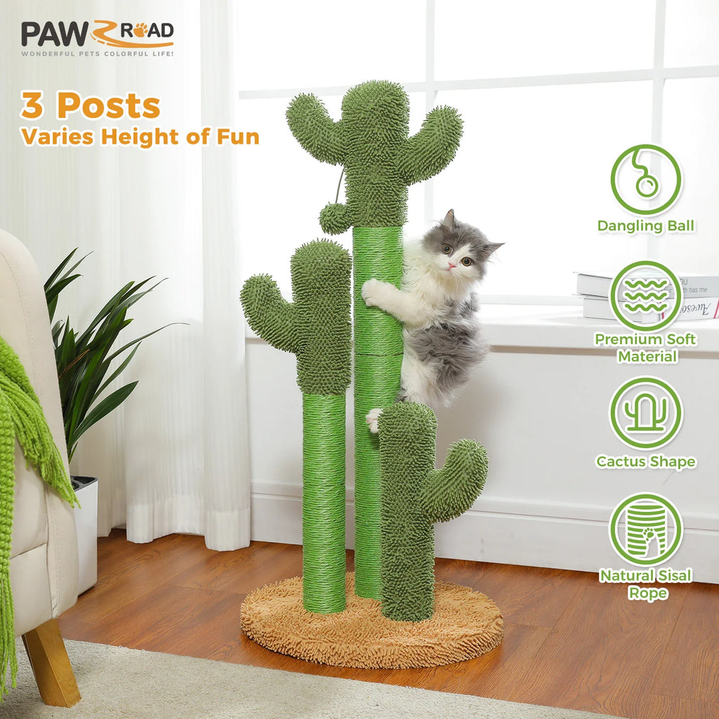 83cm Cactus Cat Scratching Post with Three Poles