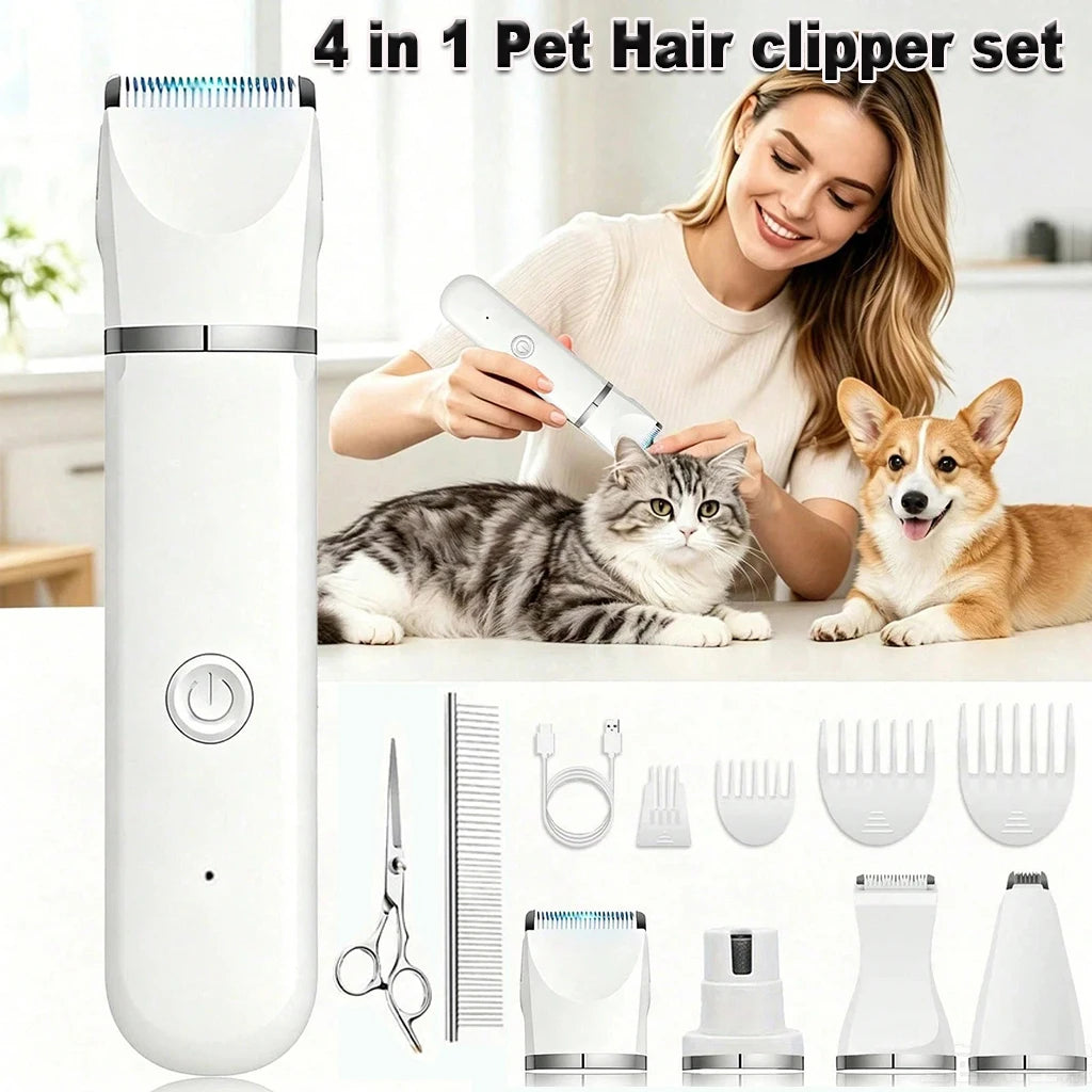 SHUYU Four-in-One Rechargeable Pet Grooming Trimmer