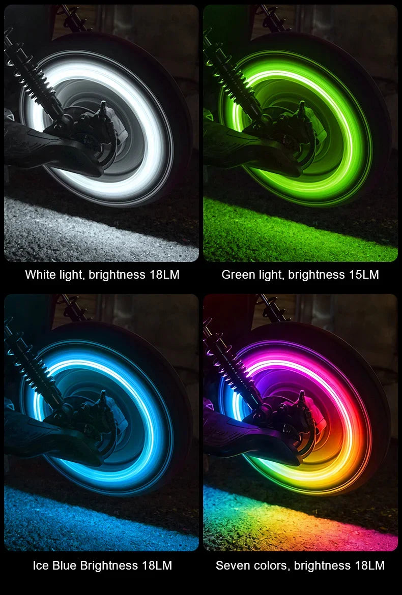 LED Tire Valve Lights – 2 or 4 Pieces