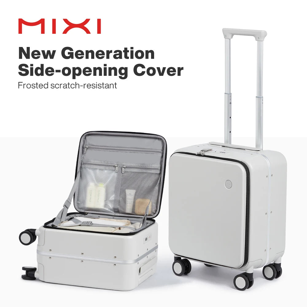 Mixi 14 Inch Underseat PC Hard Shell Suitcase Top Opening Aluminum Frame Travel Suitcases with Wheels Carry On Luggage Whispering Desires Shoppe
