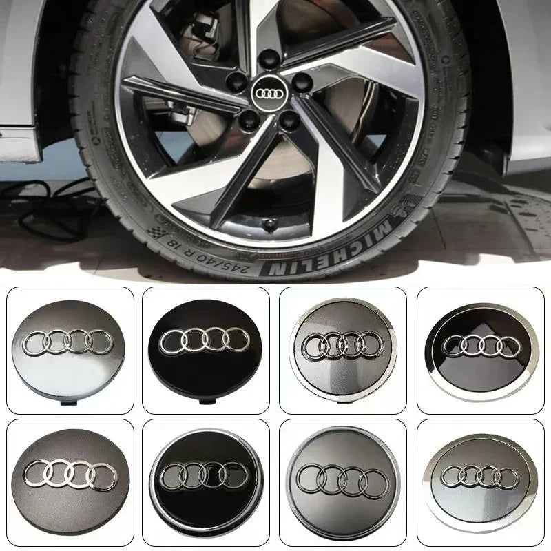 Replacement Wheel Center Caps – Set of 4, 60–77 mm Options