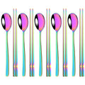 PINKTEN Spoons and Chopsticks — 10 Pieces