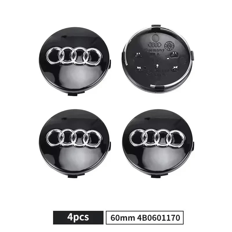 Wheel Center Caps – Set of 4, 60–69 mm Options