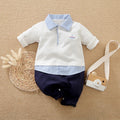Baby Long-Sleeve Knitted Cotton Romper